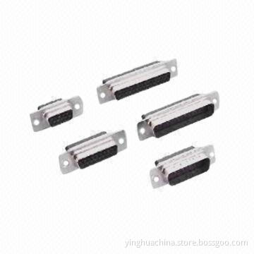 D-sub Connector, 15/26/44/62/78pins Crimp Housing High Density, Male/Female Through Hole Hex Screw